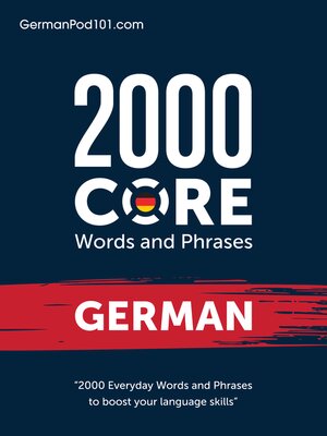 cover image of 2000 Core Words and Phrases: German